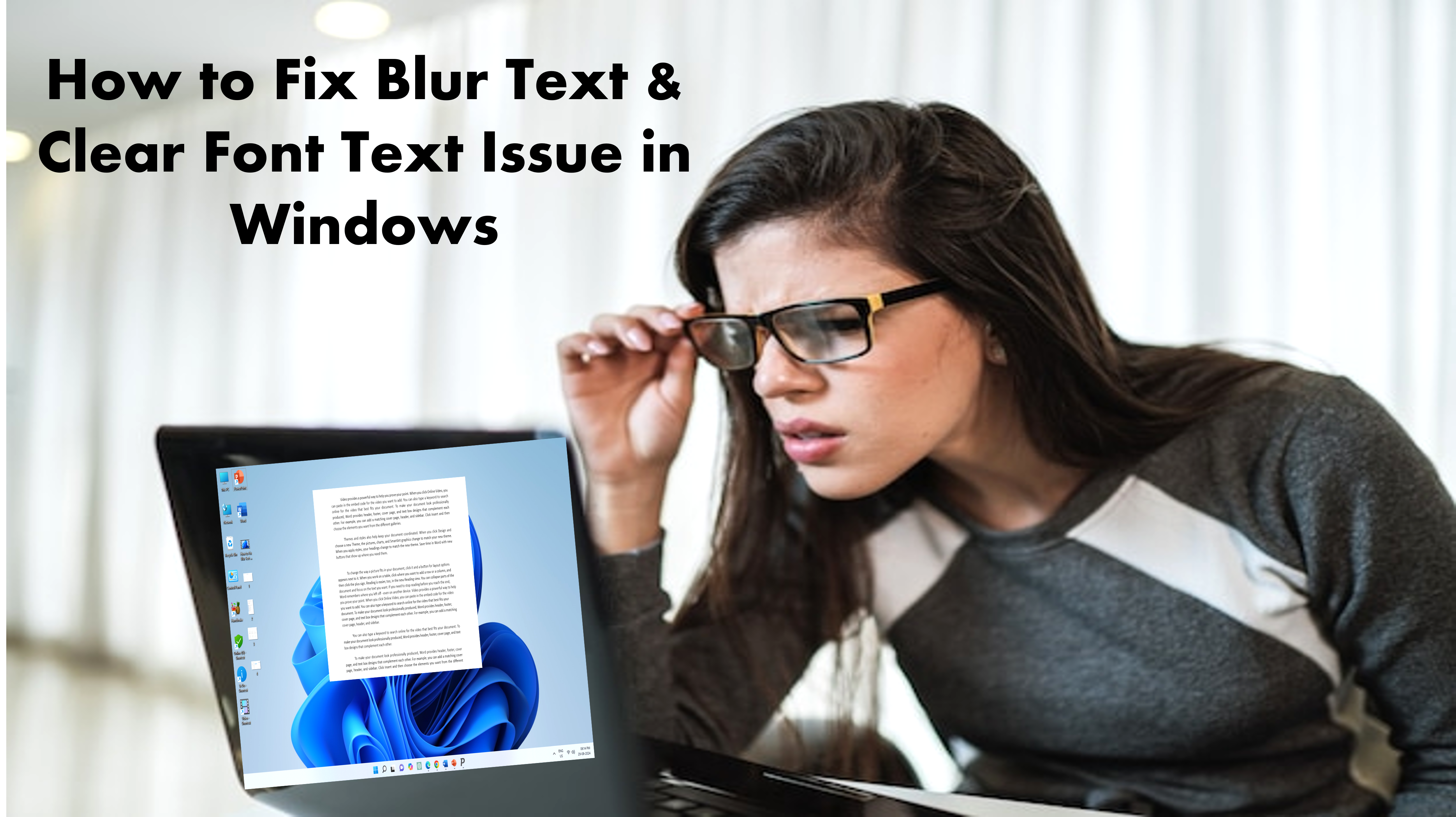 How do I fix the blur on my windows