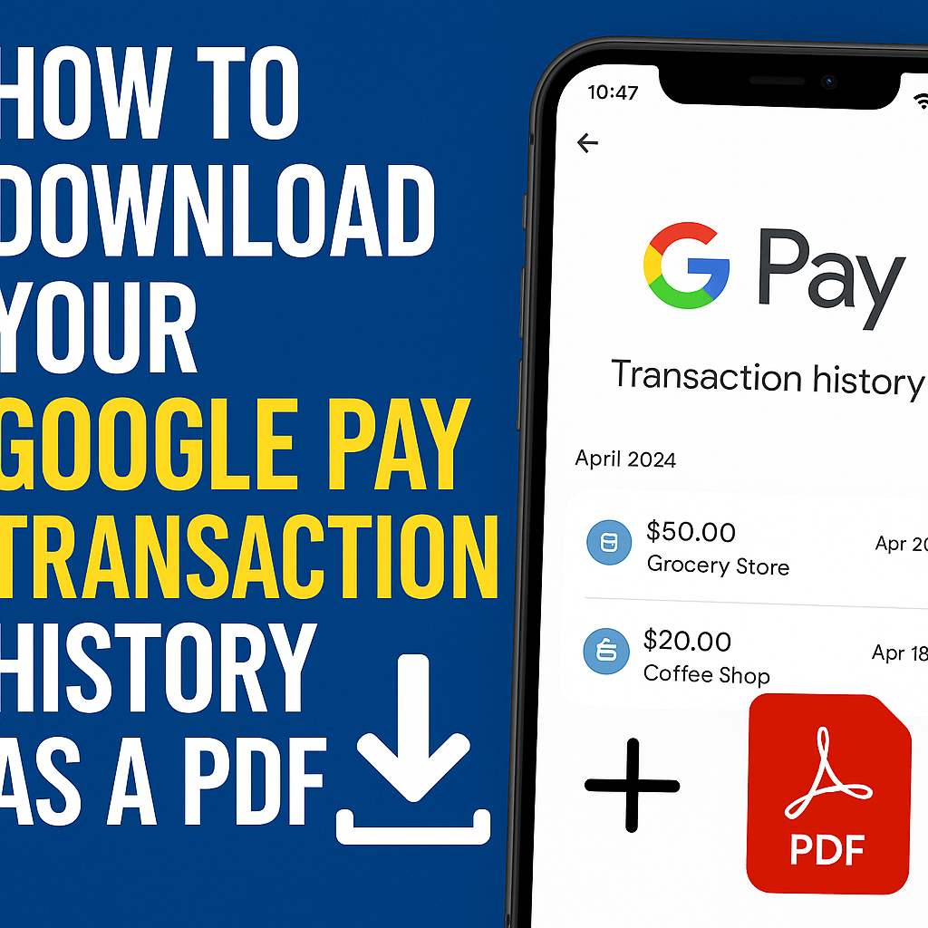 How to Download Your Google Pay Transaction History as a PDF?