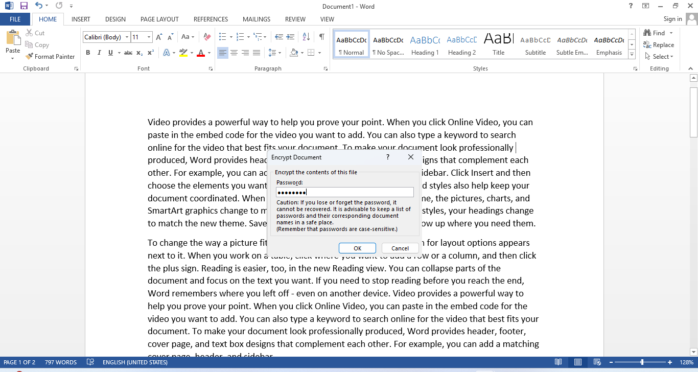 Easy Way to Password Lock your Word File Without Using any App
