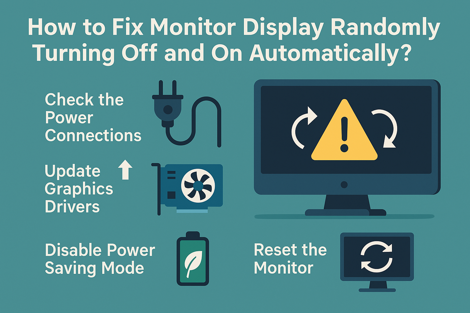 How to Fix Monitor Display Randomly Turning Off and On Automatically?