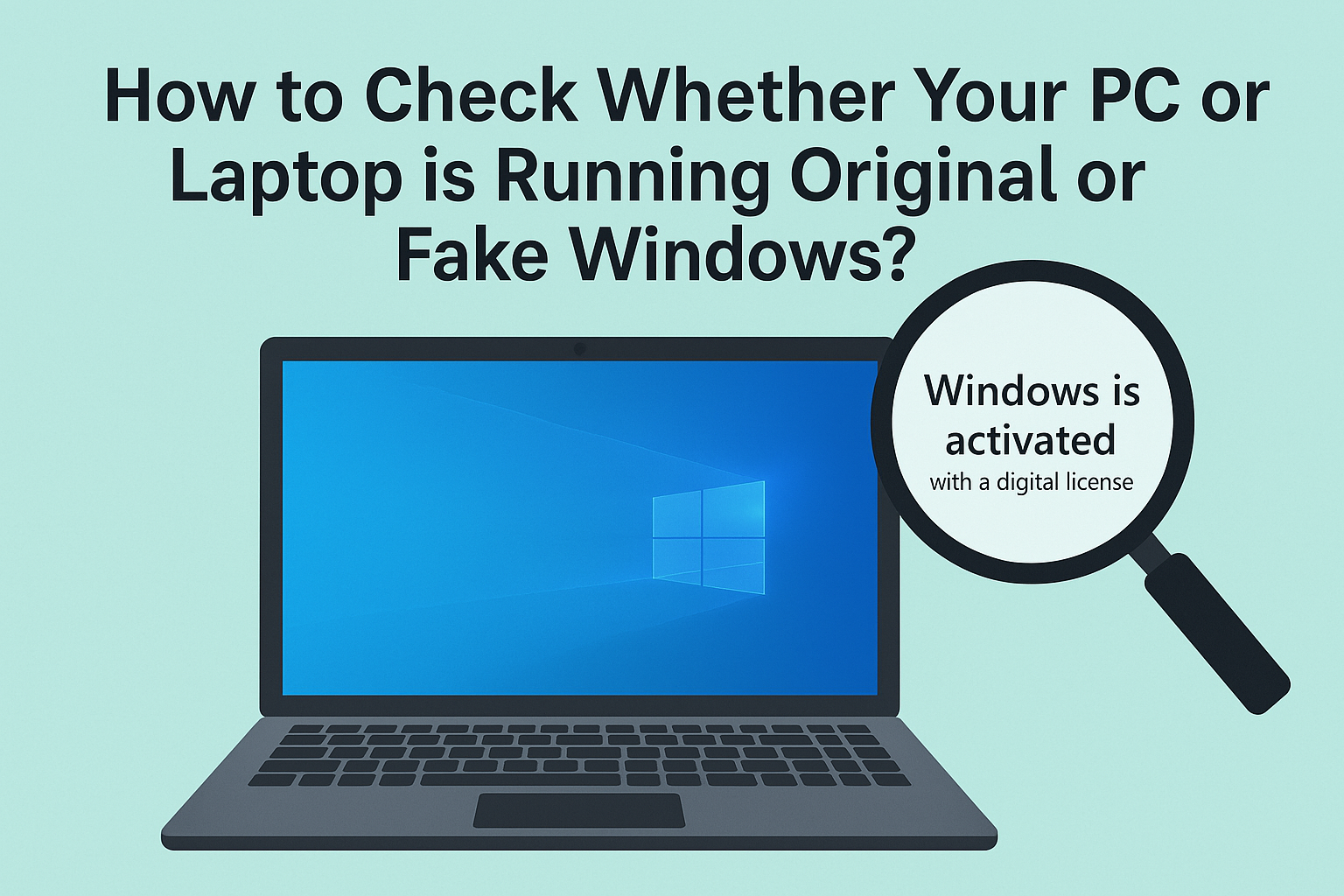 How to Check Whether Your PC or Laptop is Running Original or Pirated or Fake Windows?